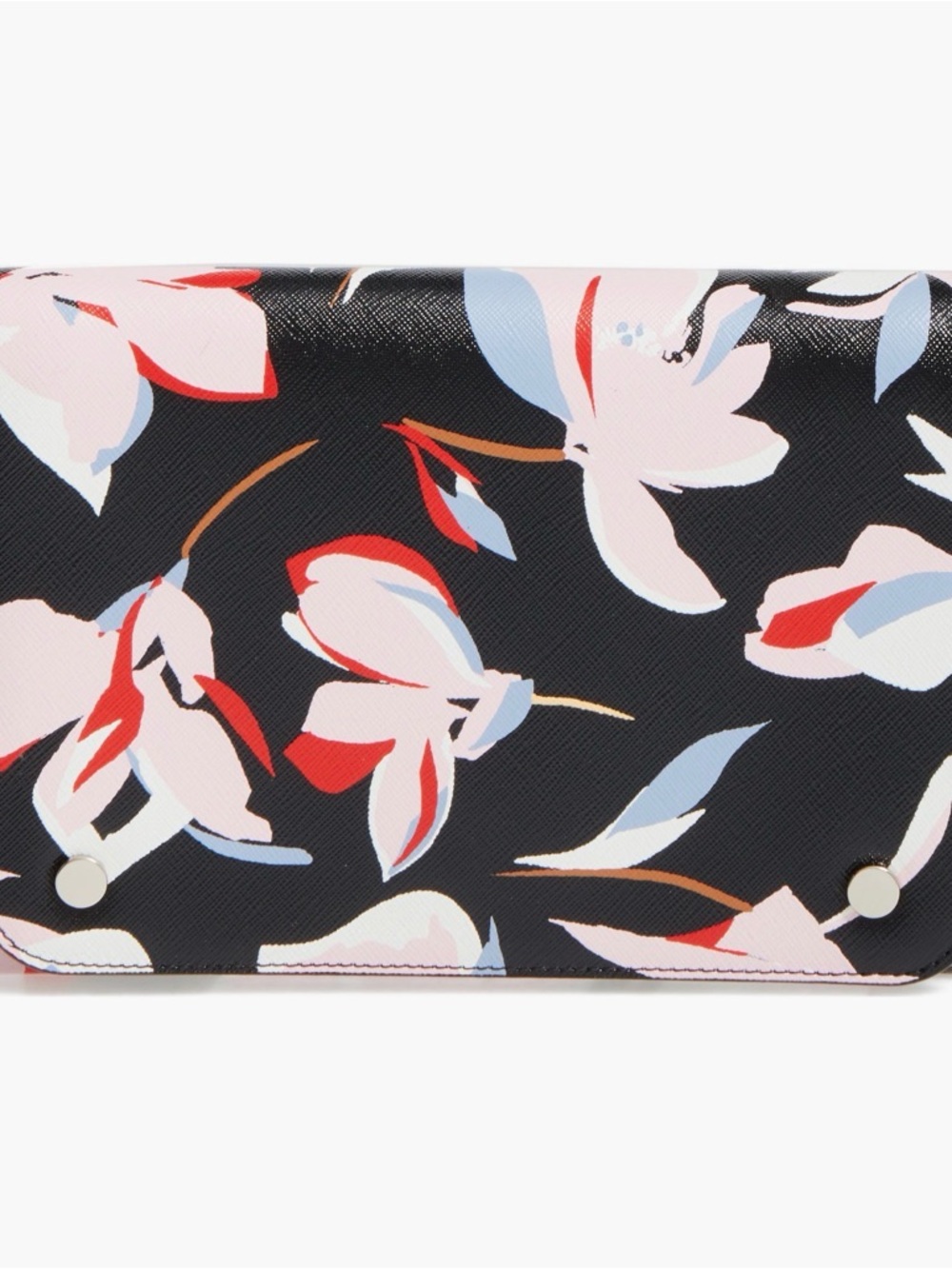 Floral Print Black Convertible Women’s Clutch Wallet